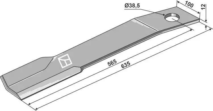 Mähermesser 635mm - links